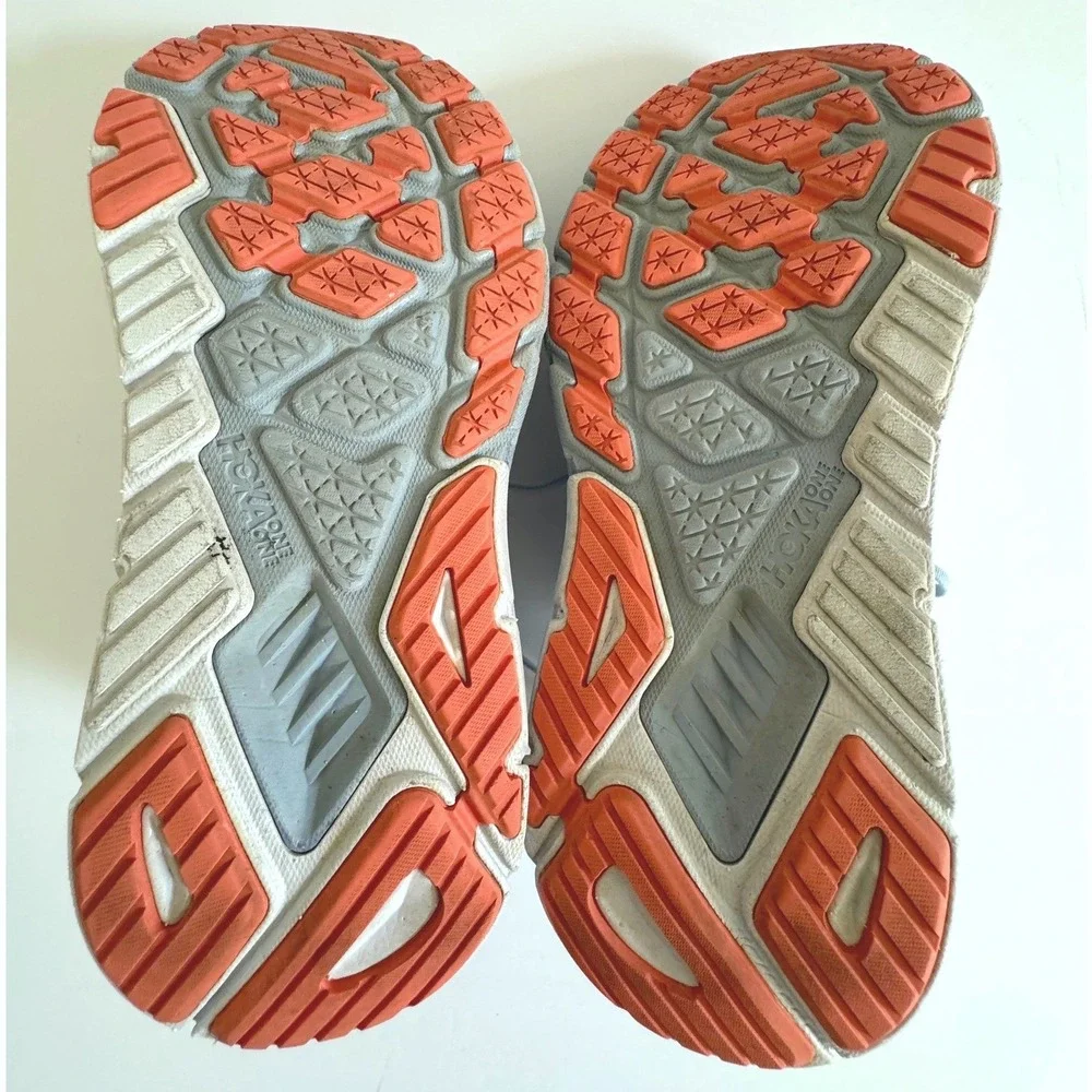 HOKA ONE ONE Arahi 6 Running Shoes Wide Gray/White/Orange Men's Size 12
